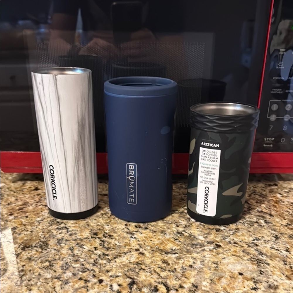 Corkcicle (2) and BrüMate can holders